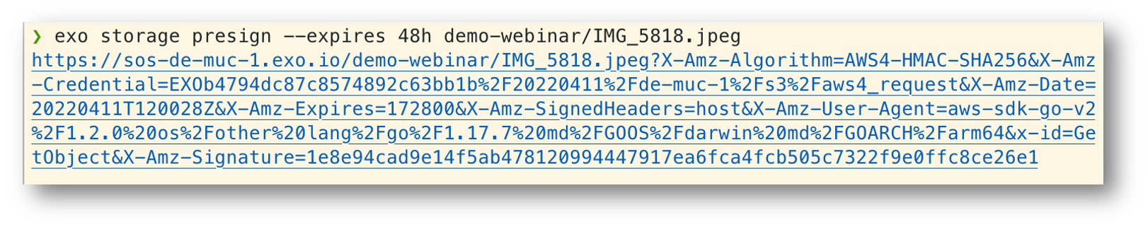 sos-presign