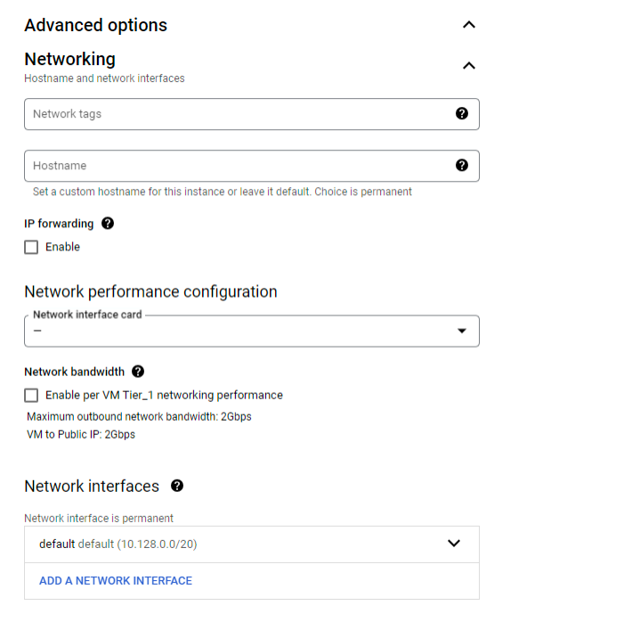 Networking Configuration