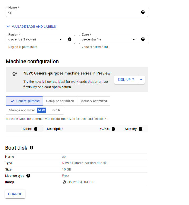 Configure Instance