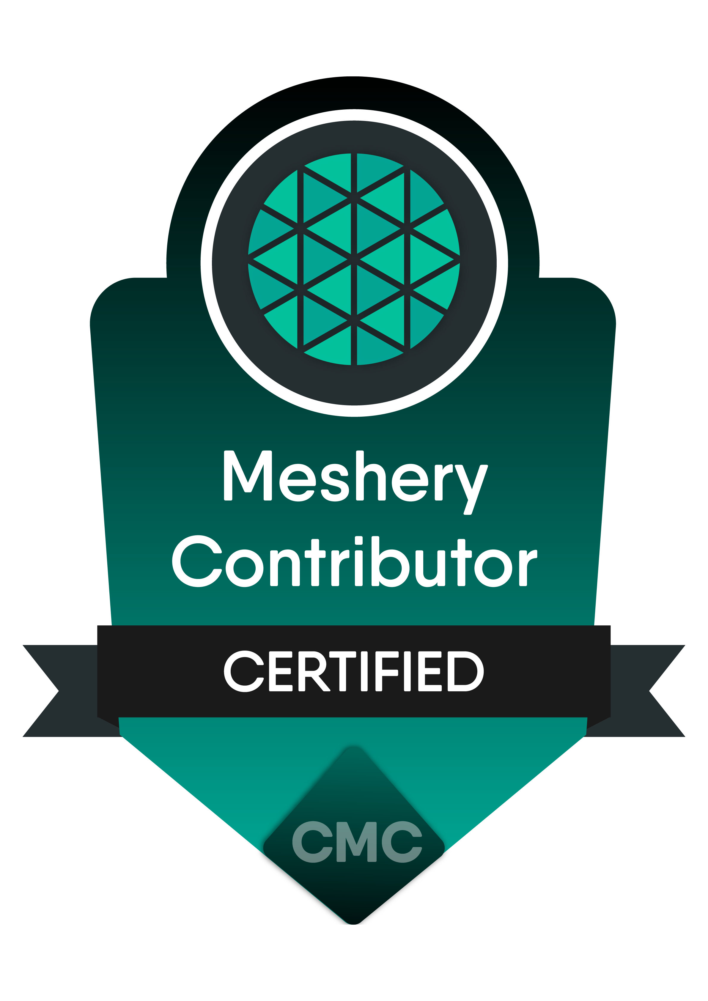 Certified Meshery Contributor badge